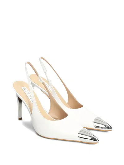 Werner Toe-cap Stiletto Pumps In White