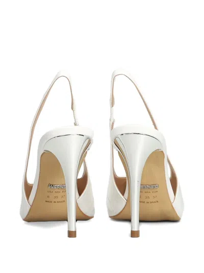 Werner Toe-cap Stiletto Pumps In White
