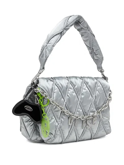 Diesel Oval D Charm Keyring In Green