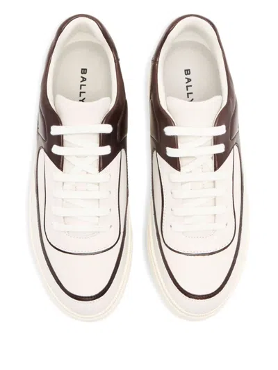 Bally Raise Leather Sneakers In White