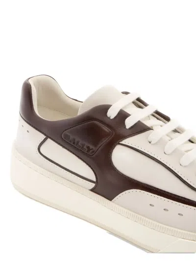 Bally Raise Leather Sneakers In White