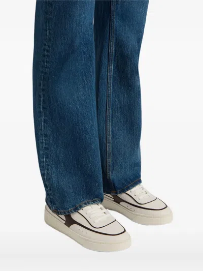 Bally Raise Leather Sneakers In White