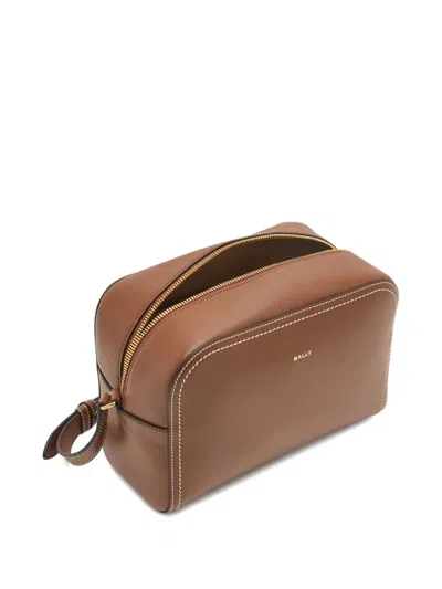 Bally Easy  Leather Cross Body Bag In Brown
