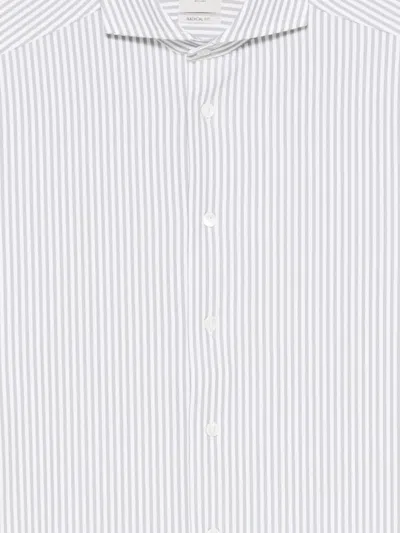 Traiano Milano Striped Shirt In Gray
