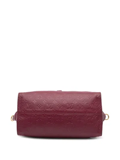 Pre-owned Louis Vuitton 2012 Monogram Empreinte Lumineuse Pm Satchel In Red