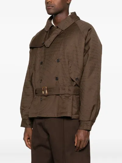 束腰双排扣外套