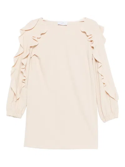 荷叶边迷你连衣裙