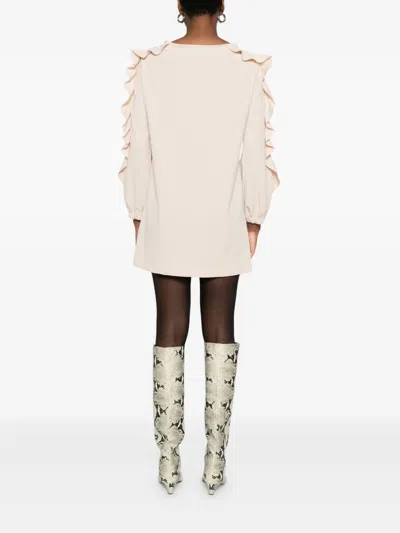 荷叶边迷你连衣裙