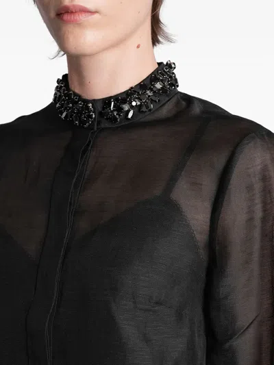 Zimmermann Embellished Collar Blouse In Black