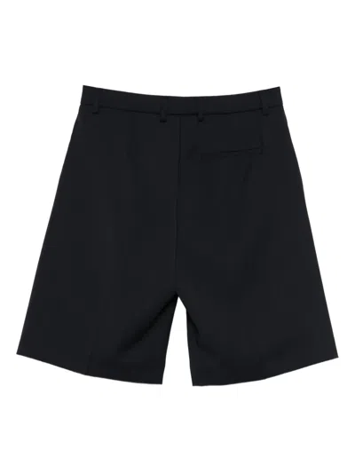 Manuel Ritz Wool Shorts In Blue