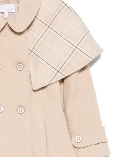 Patachou Storm-flap Coat In Gold