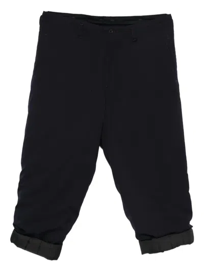 Yohji Yamamoto Folded-hem Pants In Black