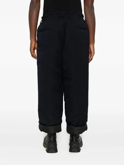 Yohji Yamamoto Folded-hem Pants In Black