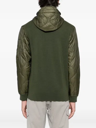 C.p. Company Panelled Hooded Jacket In Green