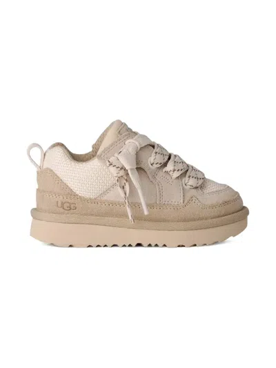 Ugg Lace-up Panelled Sneakers In Neutral