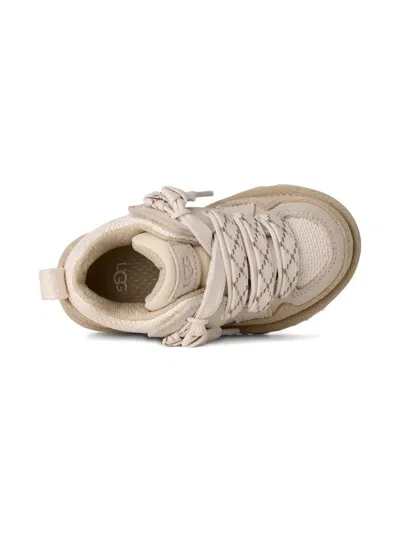 Ugg Lace-up Panelled Sneakers In Neutral