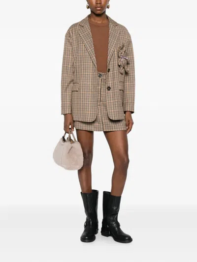 Dixie Plaid Skirt In Neutral