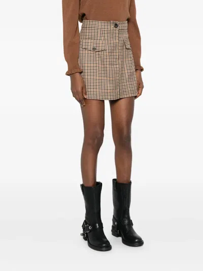 Dixie Plaid Skirt In Neutral