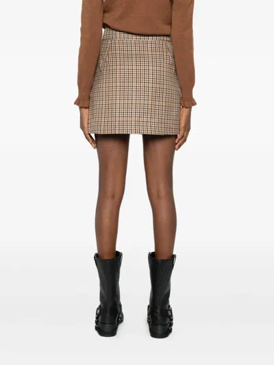 Dixie Plaid Skirt In Neutral