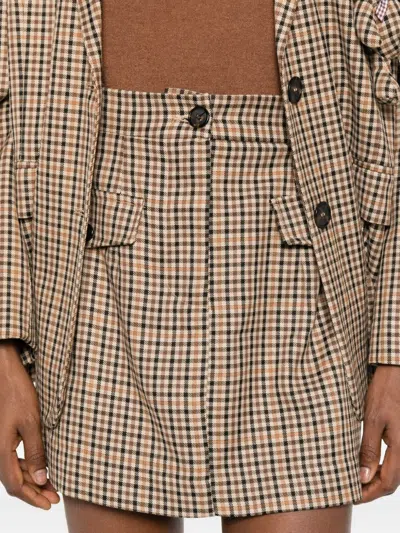 Dixie Plaid Skirt In Neutral