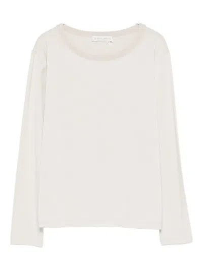 Le Tricot Perugia Boat-neck Blouse In Neutral