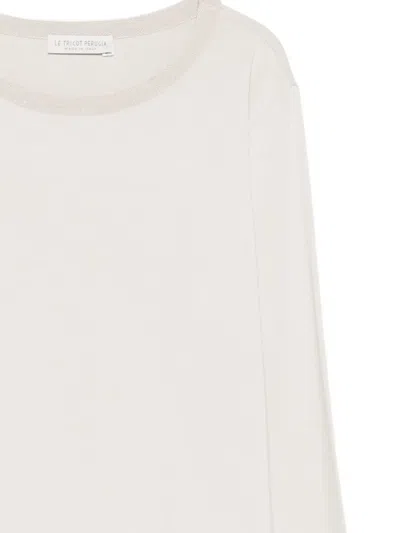 Le Tricot Perugia Boat-neck Blouse In Neutral