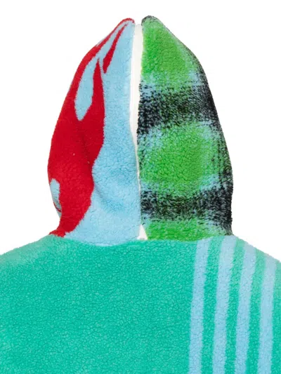 Barrow Unisex Patchwork Teddy Jacket In Green