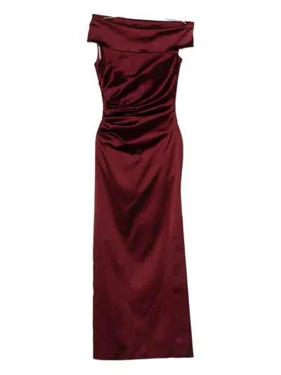 Max Mara Satin Dress In Red