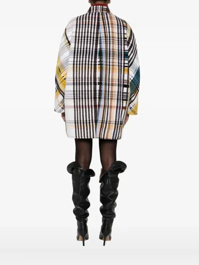 Missoni Double-breasted Caban With Check Pattern In Yellow