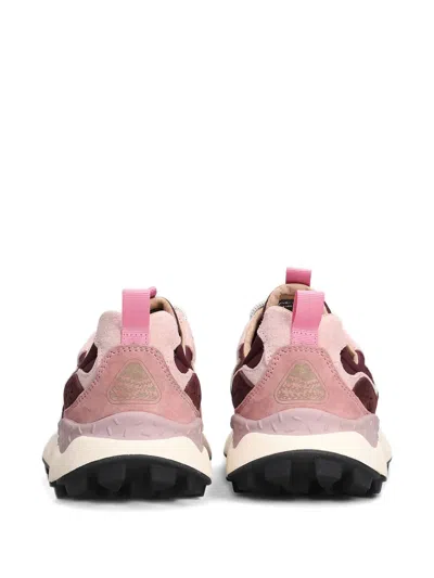 Flower Mountain Layered Rosa Sneakers With Textured Sole In Multi