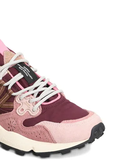 Flower Mountain Layered Rosa Sneakers With Textured Sole In Multi