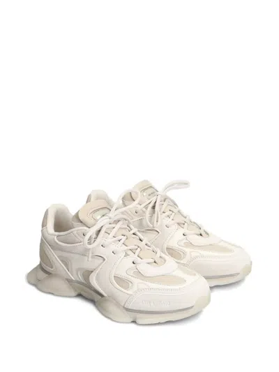 Axel Arigato Eris White Sneaker With Side Logo Lettering And Panel Design In Suede Man In White