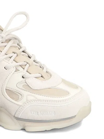 Axel Arigato Eris White Sneaker With Side Logo Lettering And Panel Design In Suede Man In White