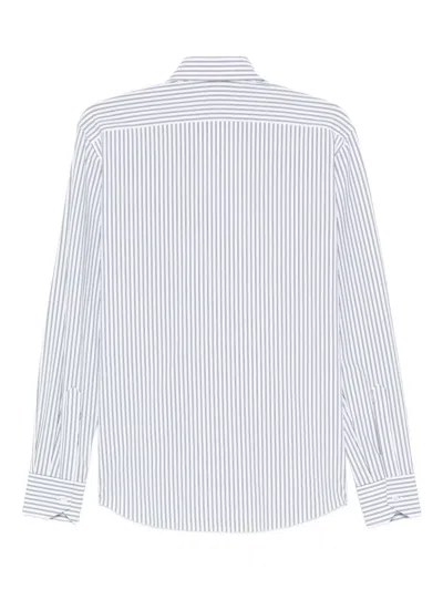 Traiano Milano Striped Shirt In Blue