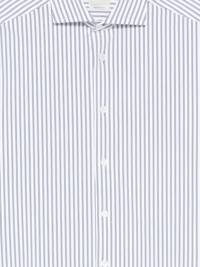 Traiano Milano Striped Shirt In Blue