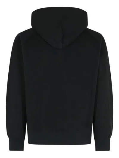 Sacai X Carhartt Wip Logo Patch Hooded Sweatshirt In Black