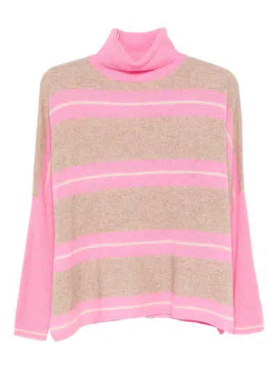 Absolut Cashmere Cashmere Stripes Candy Jersey In Brown