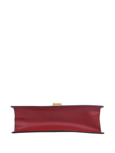 Pre-owned Gucci 2000-2015 Small Leather Sylvie Web Satchel In Red