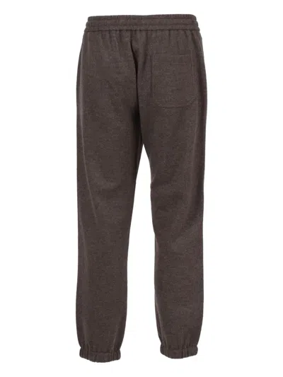 Circolo 1901 Tailored Cuffed Wool Pants With Structured Fit In Brown