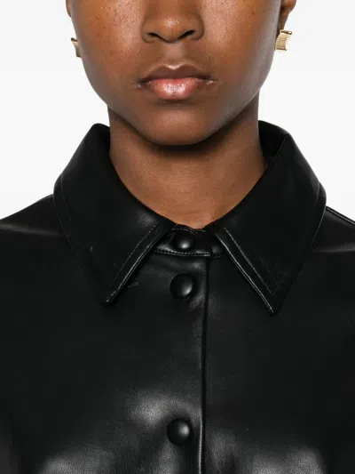 Suncoo Button-up Bomber Jacket In Black