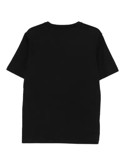 Laneus Logo-embroidered T-shirt In Black
