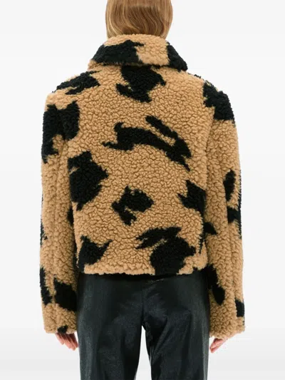 Msgm Follow The Rabbit Jacket In Brown