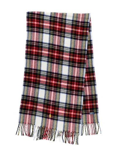 Polo Ralph Lauren Multicolor Tartan Scarf With Decorative Fringes In Multi