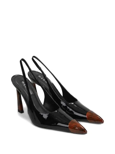 Werner Pointed-toe Heel Pumps In Black