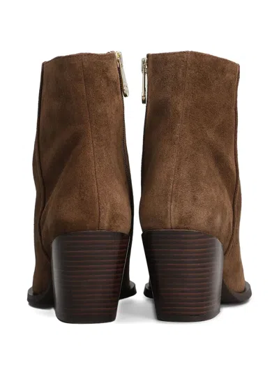 Pedro Miralles Pointed Block-heel Boots In Brown