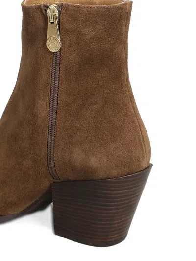 Pedro Miralles Pointed Block-heel Boots In Brown