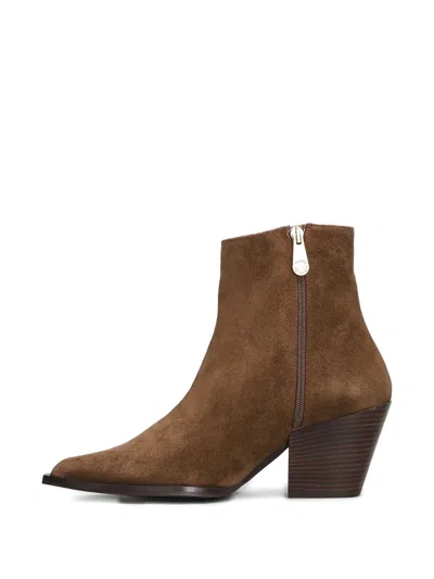 Pedro Miralles Pointed Block-heel Boots In Brown