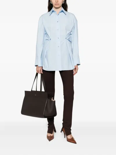 Manuel Ritz Cotton Poplin Shirt In Blue