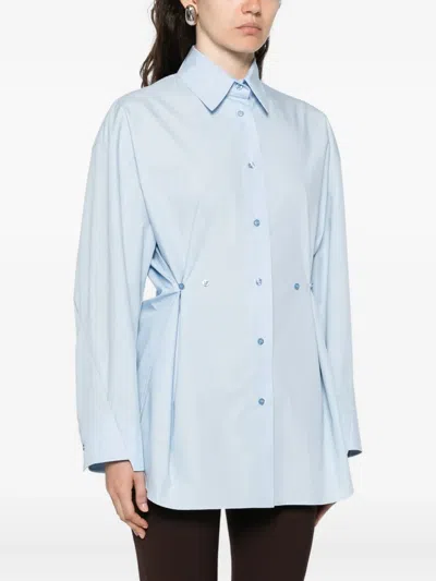 Manuel Ritz Cotton Poplin Shirt In Blue