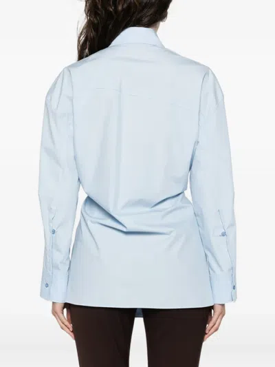 Manuel Ritz Cotton Poplin Shirt In Blue
